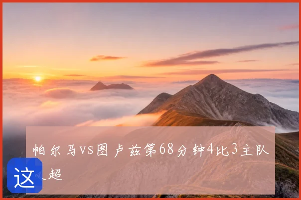 帕尔马vs图卢兹第68分钟4比3主队反超